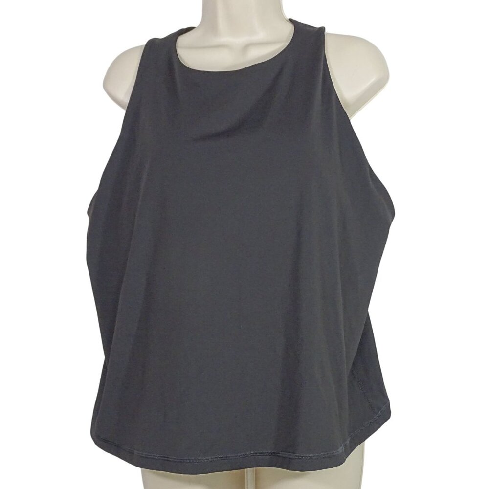 Tek Gear UltraStretch Black Tank Top Women Size XXL Workout Gym Yoga Builtin Bra